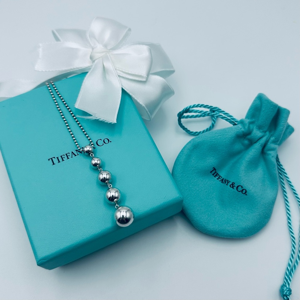 Tiffany & Co. Graduated Beaded Drop Necklace in Sterling Silver with Packaging - Picture 10 of 10